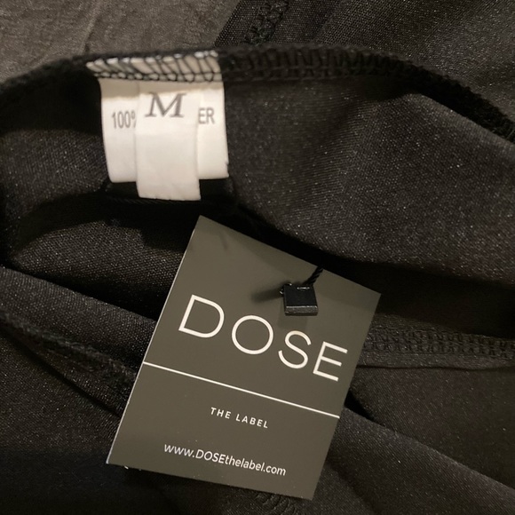 NWT DOSE black maxi formal dress with long flare chiffon sleeve(cape) size M. - Picture 12 of 12